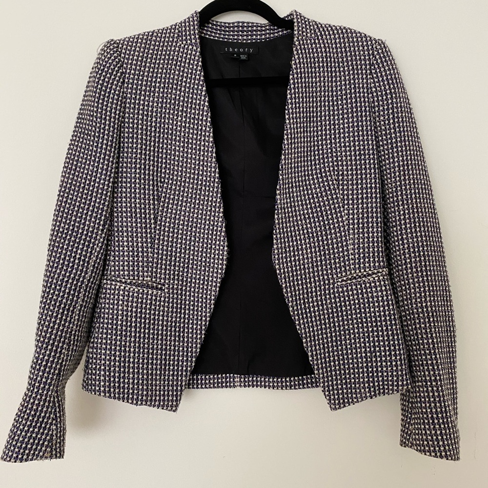Theory Blue and White Jacket